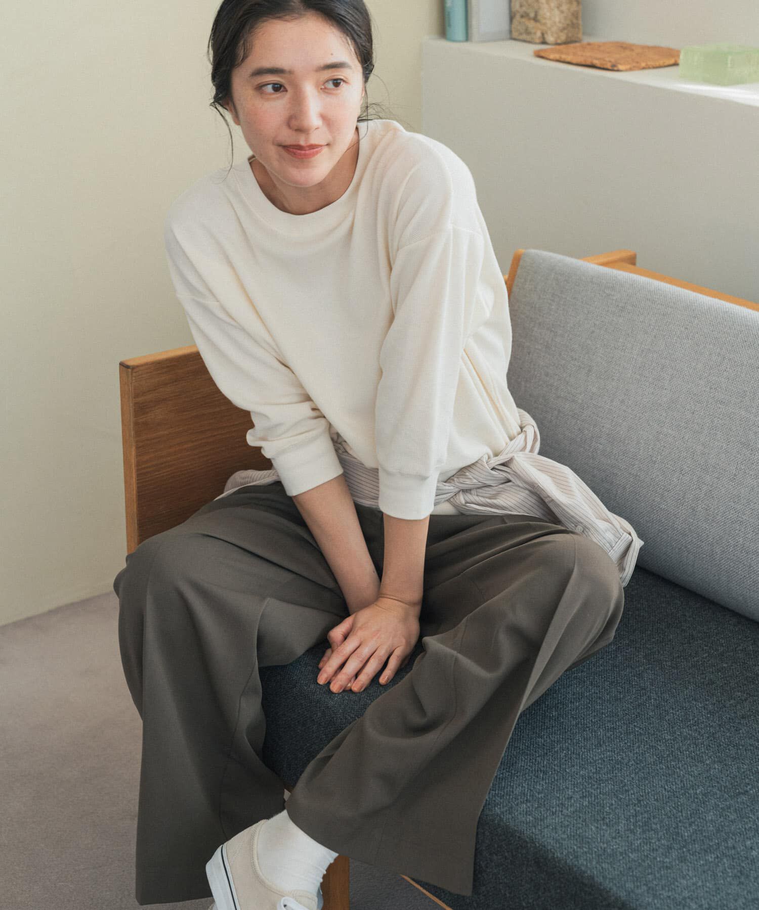 URBAN RESEARCH DOORS「ライトタックフライスハーフスリーブプルオーバー」|Tシャツ・カットソー|