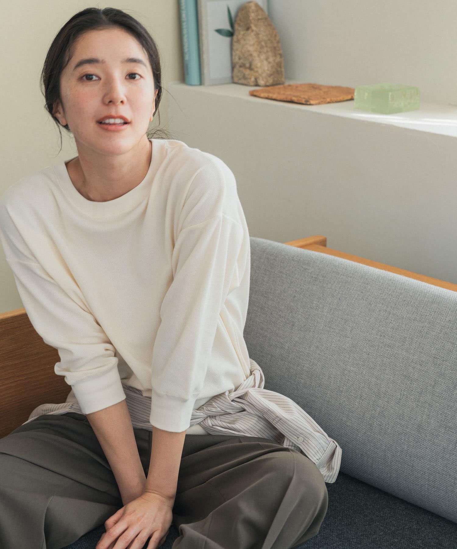 URBAN RESEARCH DOORS「ライトタックフライスハーフスリーブプルオーバー」|Tシャツ・カットソー|