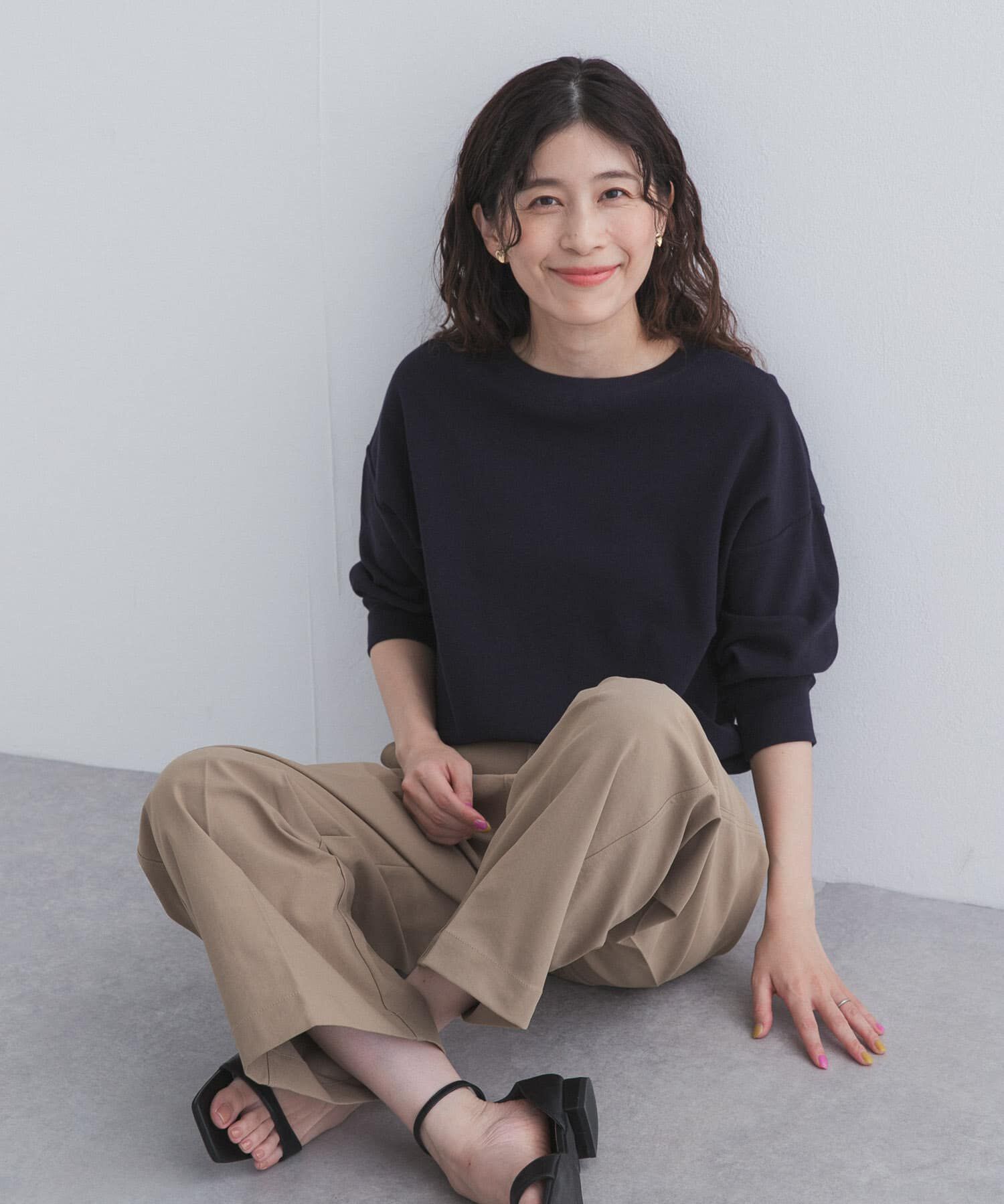 URBAN RESEARCH DOORS「ライトタックフライスハーフスリーブプルオーバー」|Tシャツ・カットソー|