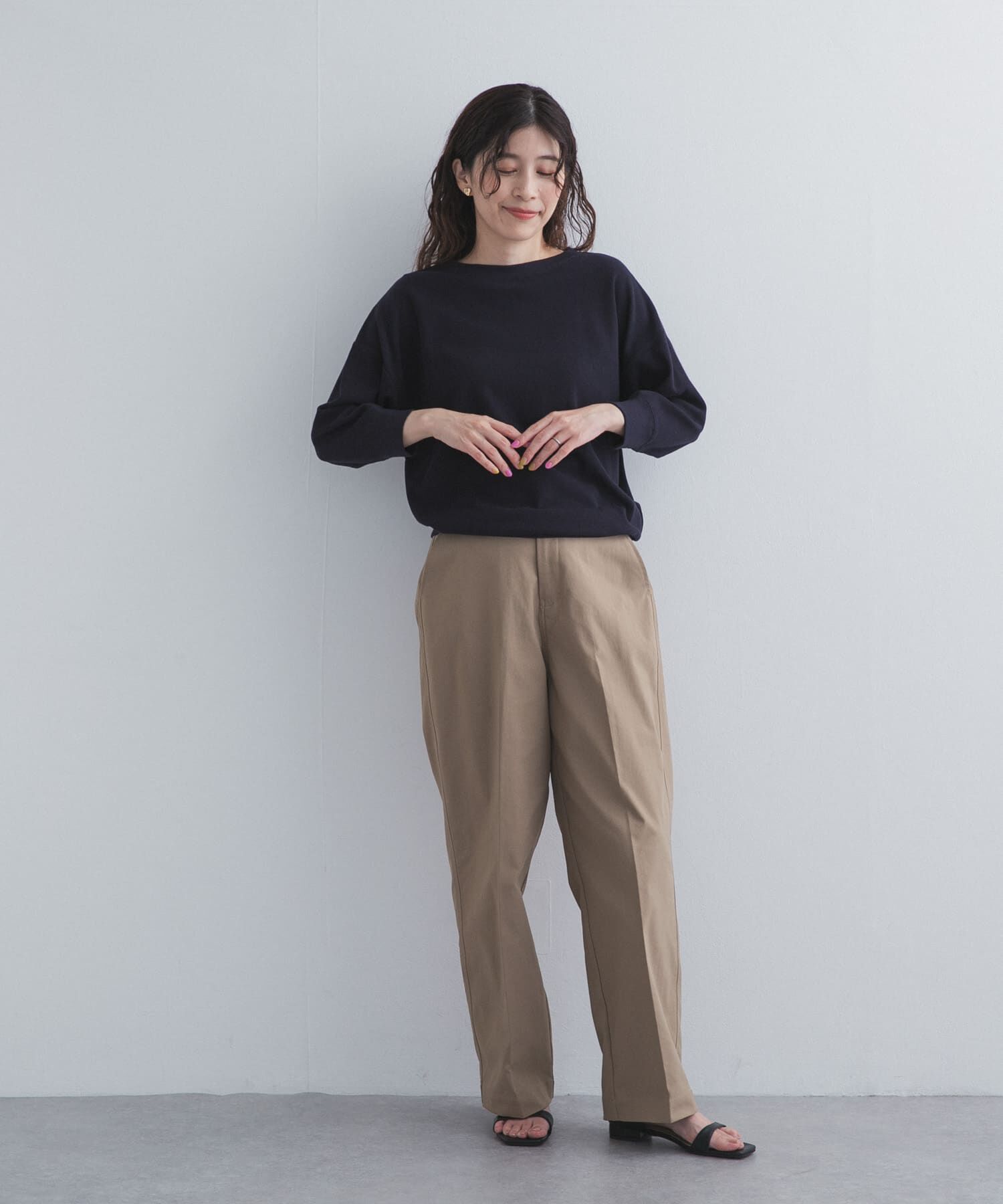 URBAN RESEARCH DOORS「ライトタックフライスハーフスリーブプルオーバー」|Tシャツ・カットソー|
