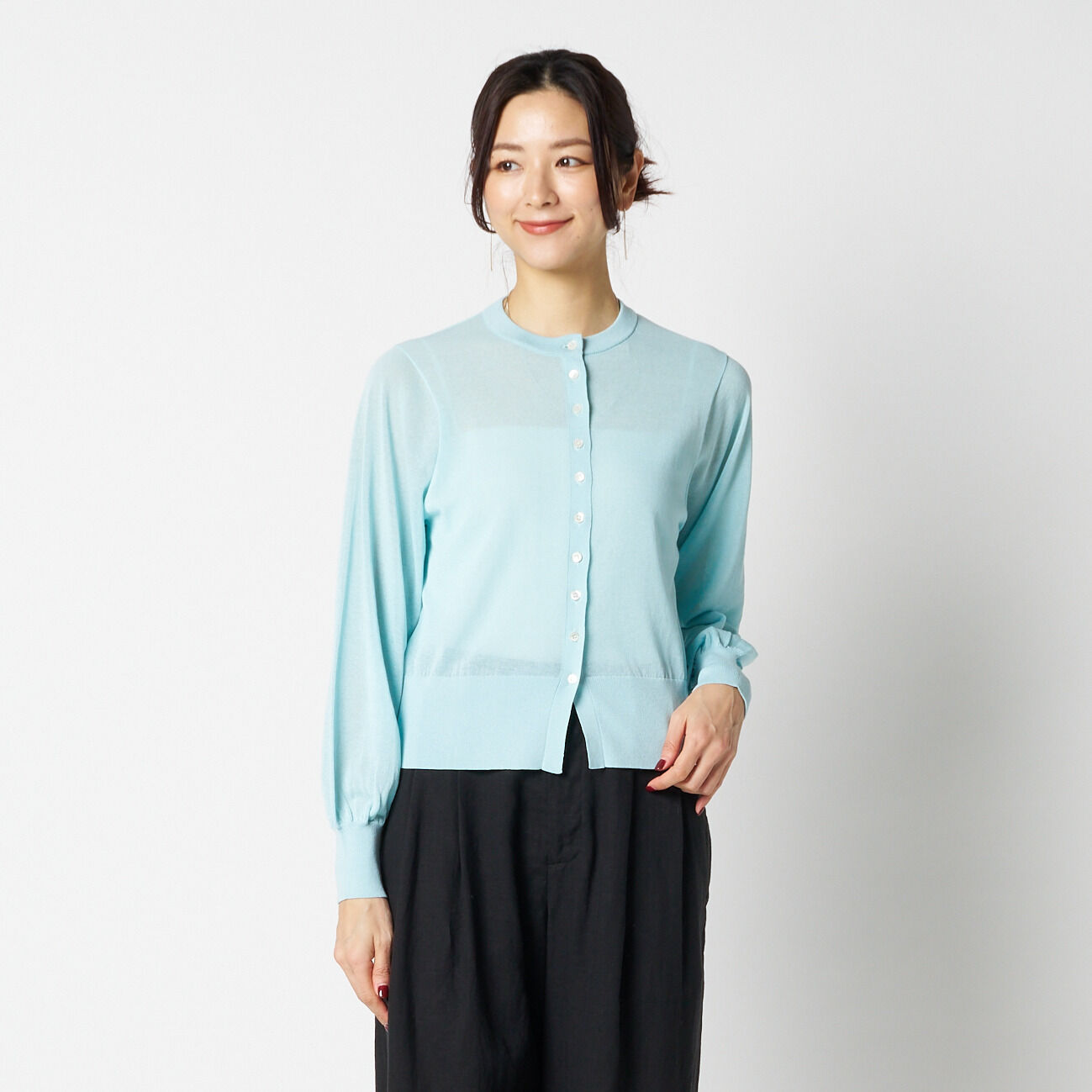 HELIOPOLE「HELIOPOLE SHEER KNIT CARDIGAN」|ニット・セーター|