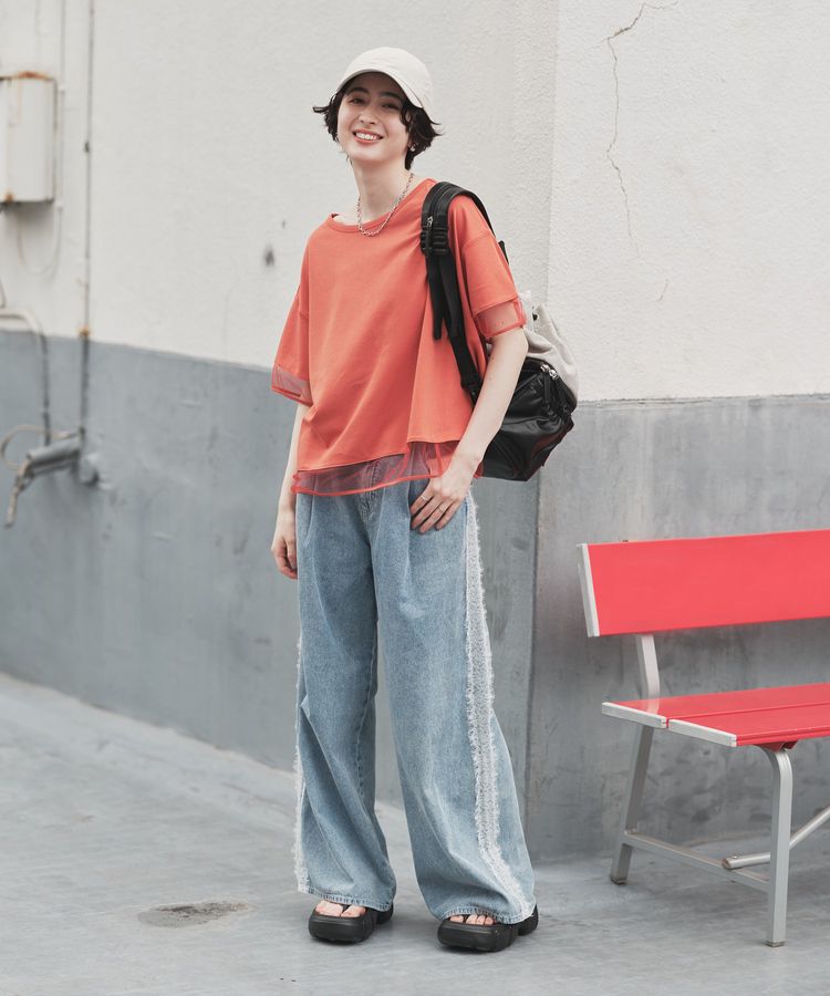 Green Parks「【適ON】持続冷感 ドッキングプルオーバー」|Tシャツ・カットソー|