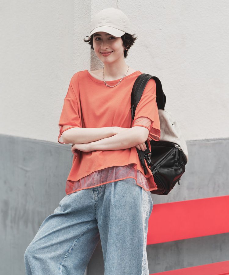Green Parks「【適ON】持続冷感 ドッキングプルオーバー」|Tシャツ・カットソー|