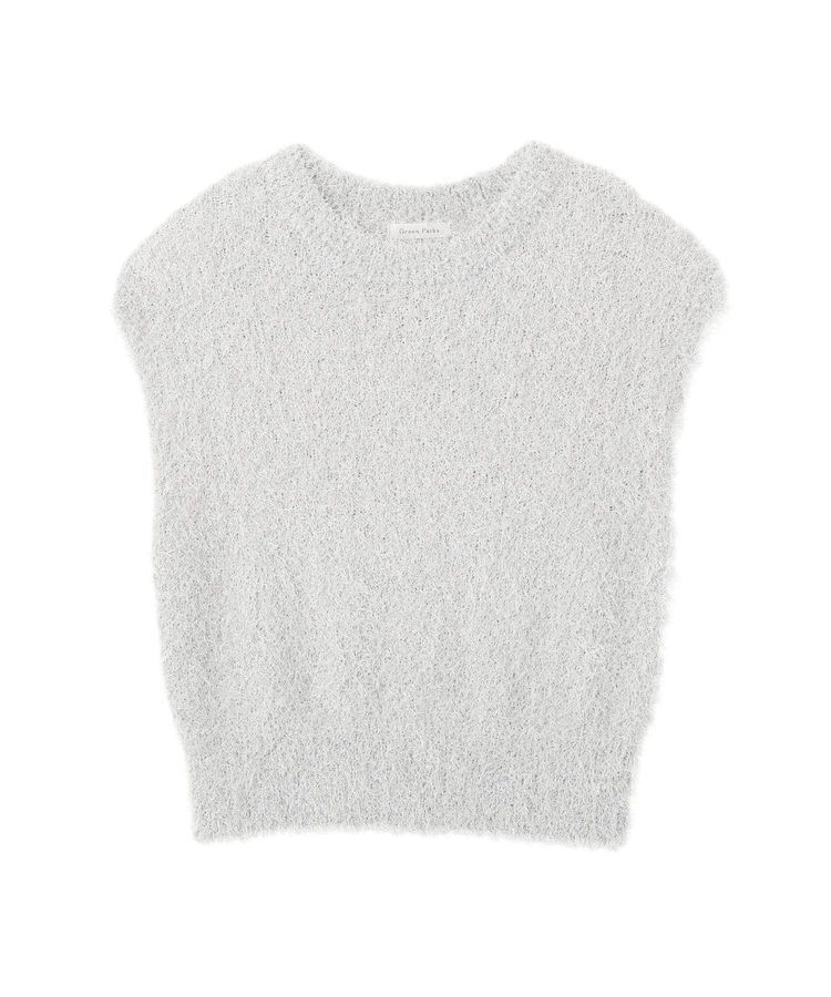 Green Parks「フレンチスリーブシャギーニットプルオーバー」|ニット・セーター|Light Gray