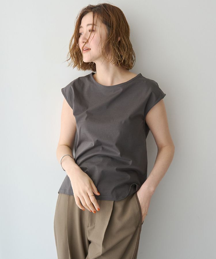 YECCA VECCA「【尾崎紗代子さん着用】<2点SET>刺繍メッシュキャミセットコットンTee」|Tシャツ・カットソー|