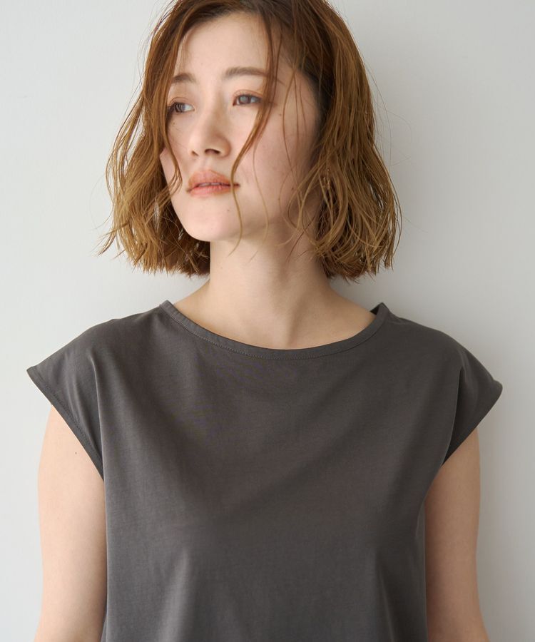 YECCA VECCA「【尾崎紗代子さん着用】<2点SET>刺繍メッシュキャミセットコットンTee」|Tシャツ・カットソー|