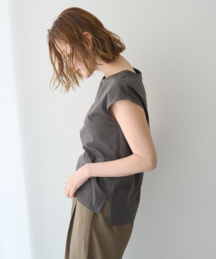 YECCA VECCA「【尾崎紗代子さん着用】<2点SET>刺繍メッシュキャミセットコットンTee」|Tシャツ・カットソー|