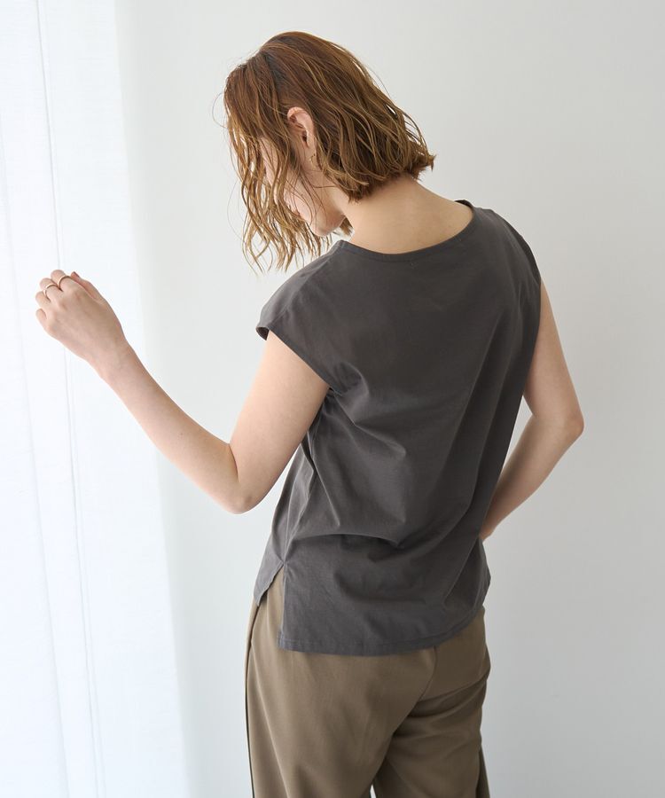 YECCA VECCA「【尾崎紗代子さん着用】<2点SET>刺繍メッシュキャミセットコットンTee」|Tシャツ・カットソー|
