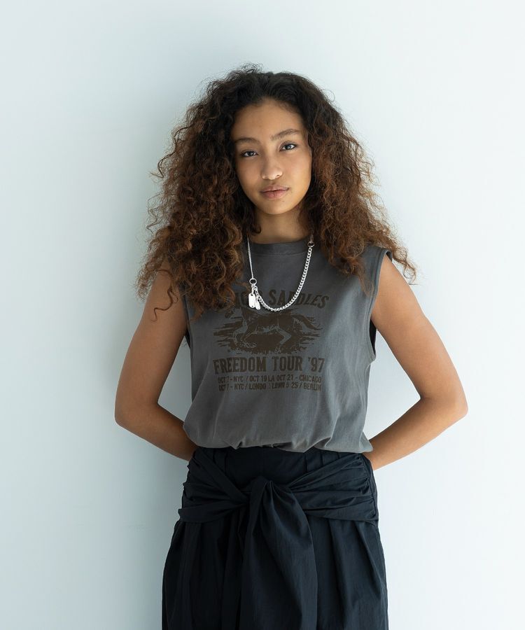 GARAGE OF GOOD CLOTHING「bandプリントノースリーブT」|Tシャツ・カットソー|