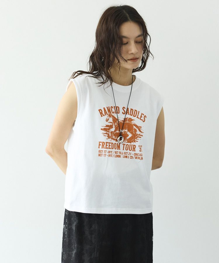 GARAGE OF GOOD CLOTHING「bandプリントノースリーブT」|Tシャツ・カットソー|