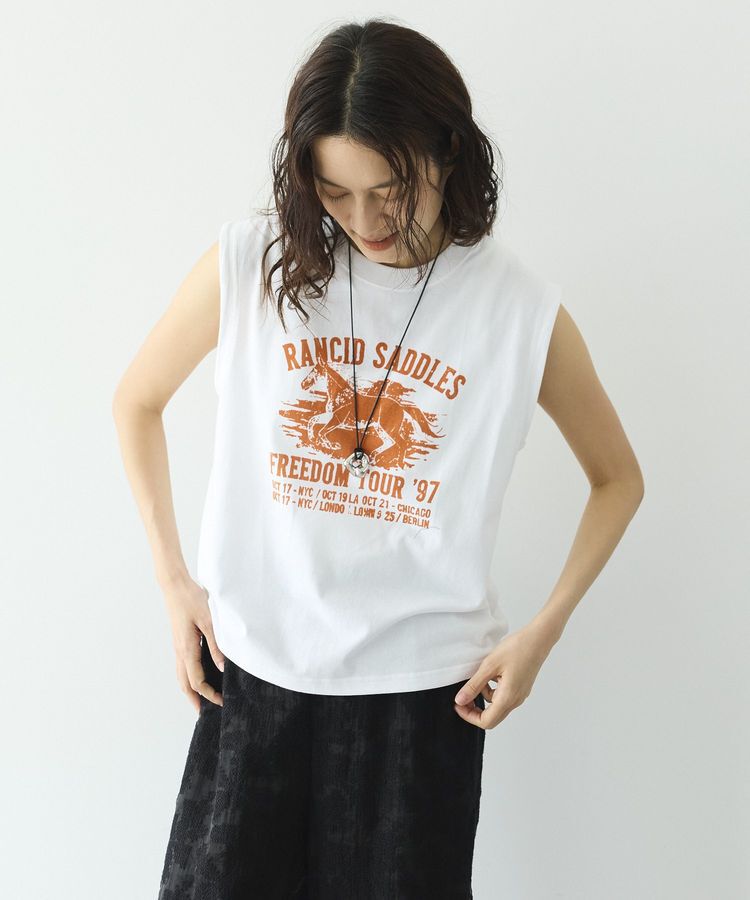 GARAGE OF GOOD CLOTHING「bandプリントノースリーブT」|Tシャツ・カットソー|