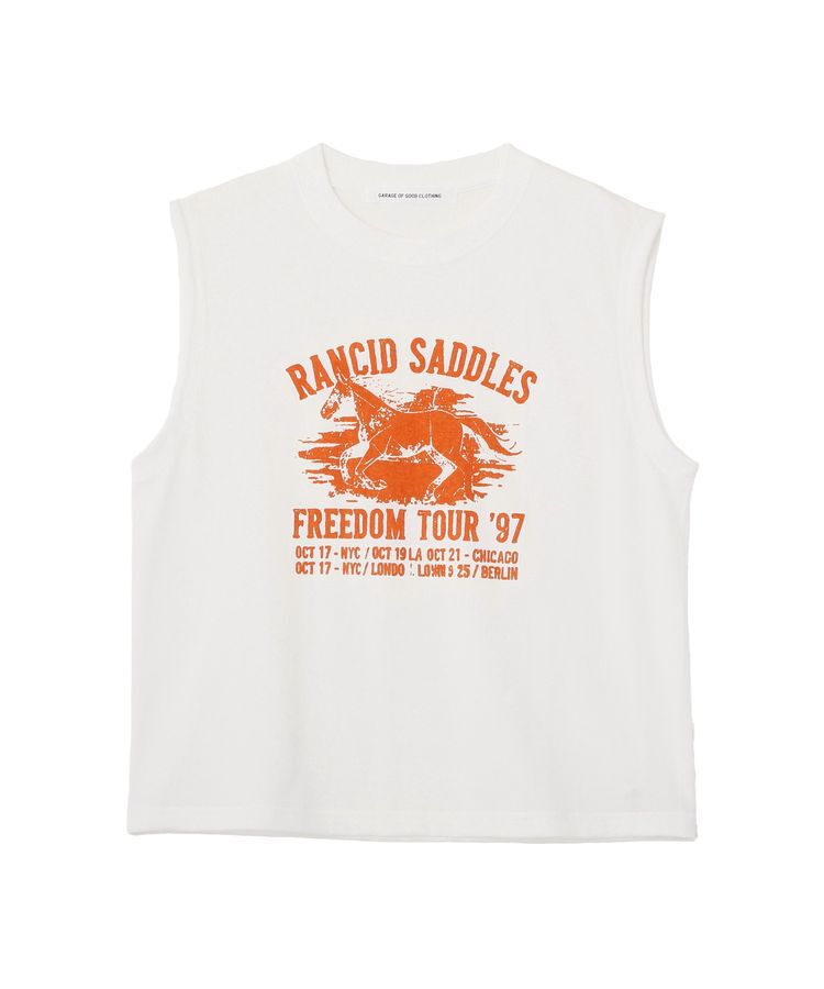 GARAGE OF GOOD CLOTHING「bandプリントノースリーブT」|Tシャツ・カットソー|