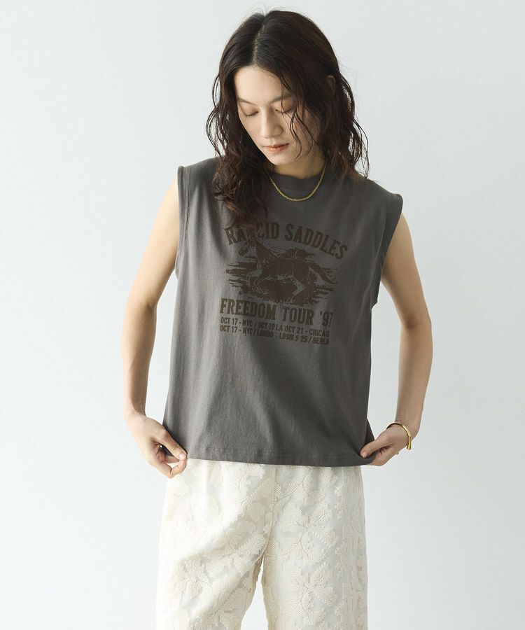 GARAGE OF GOOD CLOTHING「bandプリントノースリーブT」|Tシャツ・カットソー|