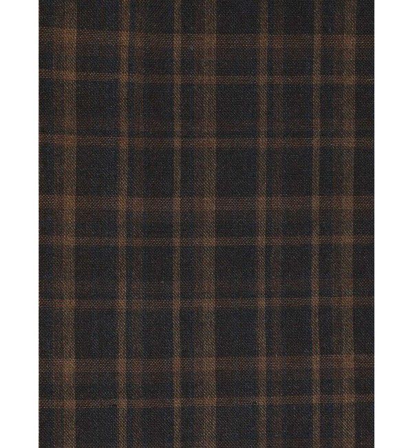 MIDIUMISOLID「MIDIUMISOLID for Ladies チェックビッグフリルカラーブラウス」|シャツ・ブラウス|