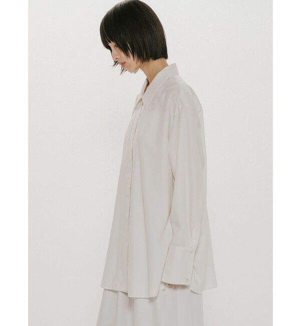 MIDIUMISOLID「MIDIUMISOLID for Ladies リラックスロングカフスシャツ」|シャツ・ブラウス|