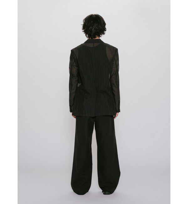 MIDIUMISOLID「MIDIUMISOLID Men&rsquo;s シアーストライプジャケット」|テーラードジャケット|