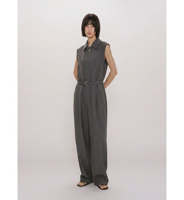 MIDIUMISOLID「MIDIUMISOLID for Ladies スキッパージャンプスーツ」|その他|ダークグレー