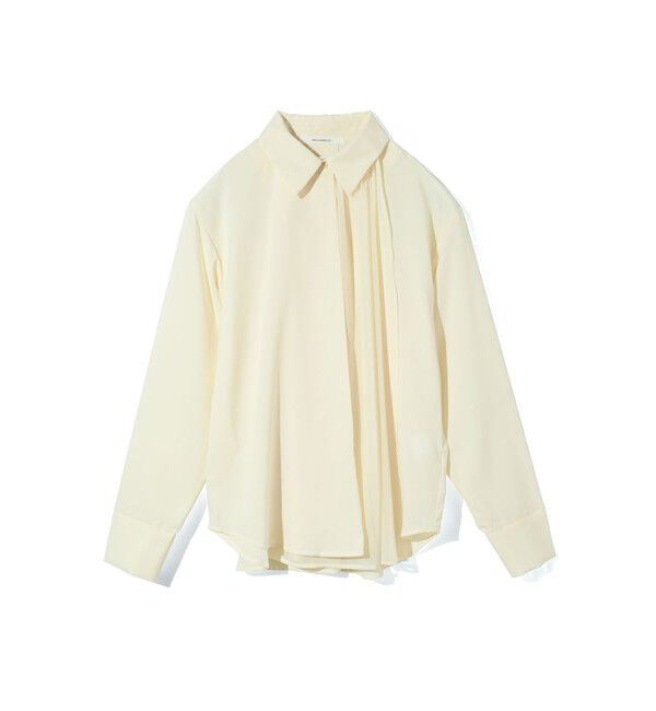 MIDIUMISOLID「MIDIUMISOLID for Ladies シアーレイヤードシャツ」|シャツ・ブラウス|アイボリー