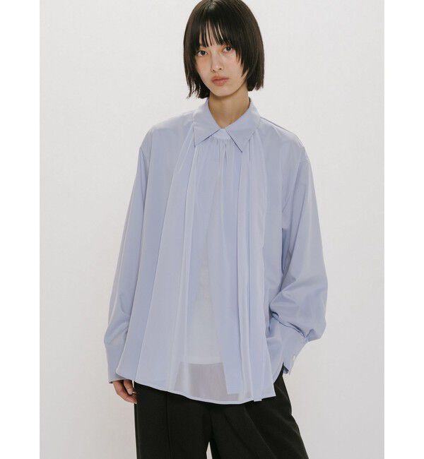 MIDIUMISOLID「MIDIUMISOLID for Ladies シアーレイヤードシャツ」|シャツ・ブラウス|
