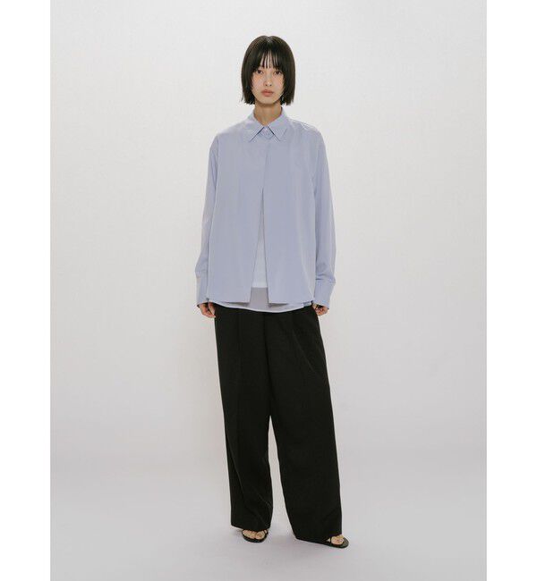 MIDIUMISOLID「MIDIUMISOLID for Ladies シアーレイヤードシャツ」|シャツ・ブラウス|