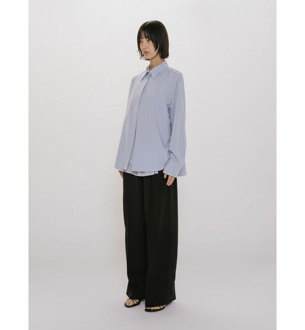 MIDIUMISOLID「MIDIUMISOLID for Ladies シアーレイヤードシャツ」|シャツ・ブラウス|