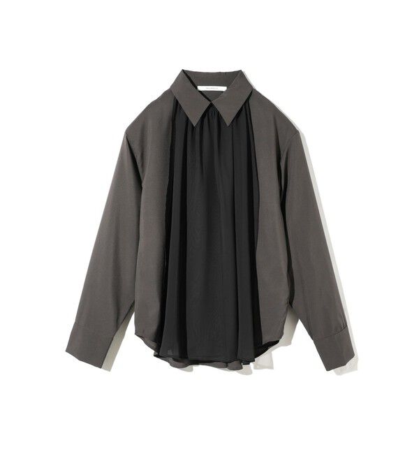 MIDIUMISOLID「MIDIUMISOLID for Ladies シアーレイヤードシャツ」|シャツ・ブラウス|