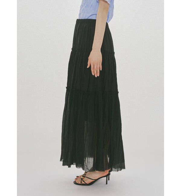 MIDIUMISOLID「MIDIUMISOLID for Ladies シアーティアードスカート」|スカート|