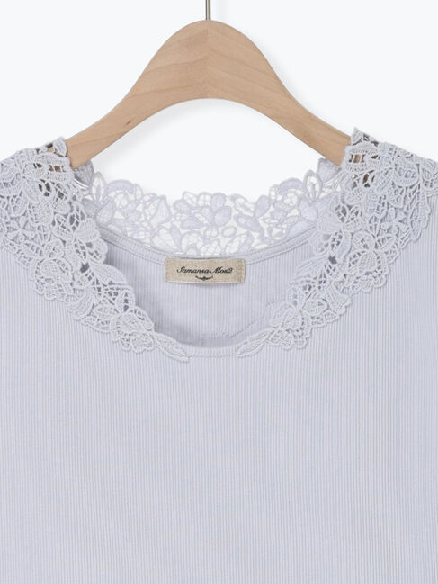 Samansa Mos2「《新色追加》後ろパーツレースインナー【接触冷感】」|Tシャツ・カットソー|