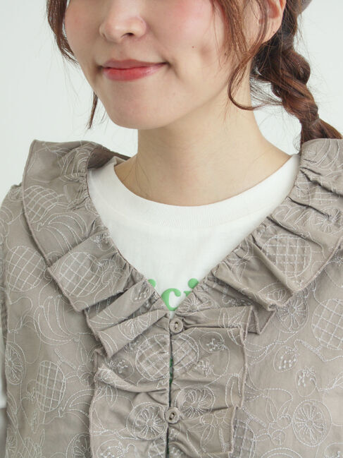 Samansa Mos2「【メルヘン&times;Samansa Mos2】総刺繍ベスト」|ダウンベスト・ベスト|