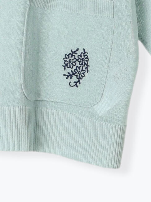 Samansa Mos2「【接触冷感】ワンポイント刺繍カーディガン」|カーディガン|
