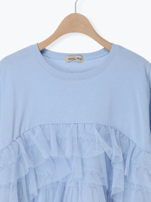 Samansa Mos2「【接触冷感/UVカット】チュールドッキングカットソー」|Tシャツ・カットソー|