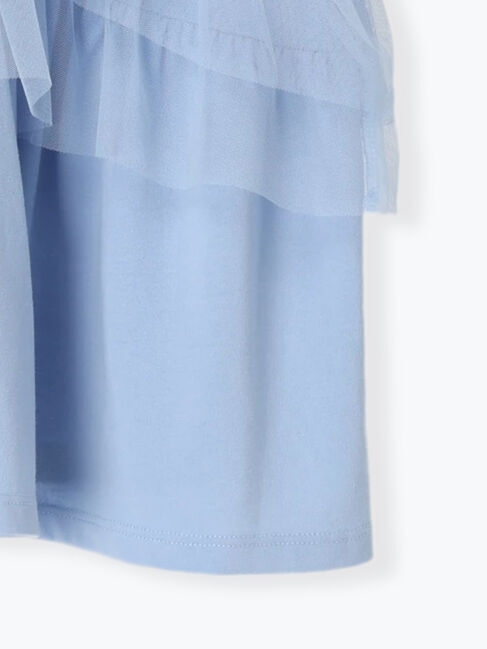 Samansa Mos2「【接触冷感/UVカット】チュールドッキングカットソー」|Tシャツ・カットソー|