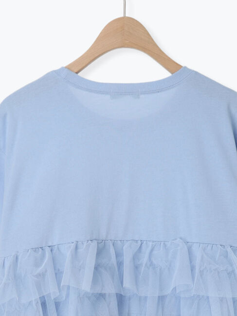 Samansa Mos2「【接触冷感/UVカット】チュールドッキングカットソー」|Tシャツ・カットソー|