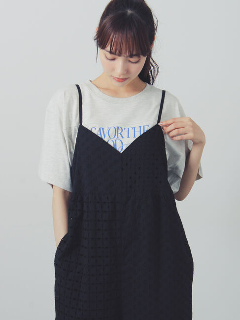 Samansa Mos2「レースパッチワークサロペット」|その他|