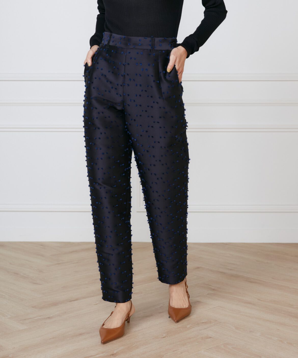 INED「ジャガードパンツ《la veille by SUPERIOR CLOSET》」|その他|ネイビー