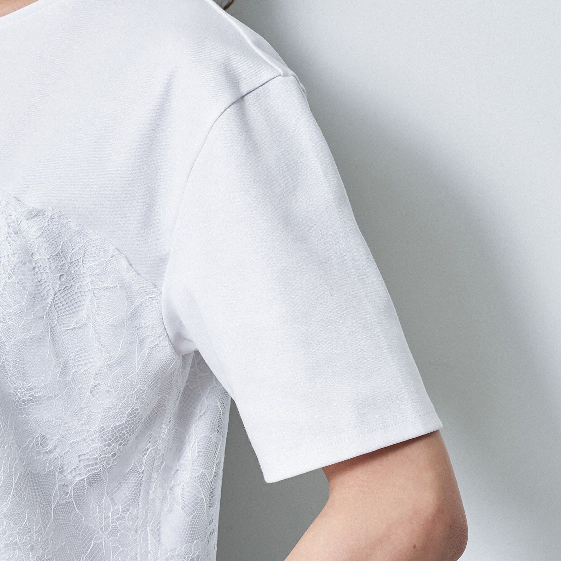 Reflect「【UVカット／接触冷感／手洗い可】ラッセルレースプルオーバー」|Tシャツ・カットソー|