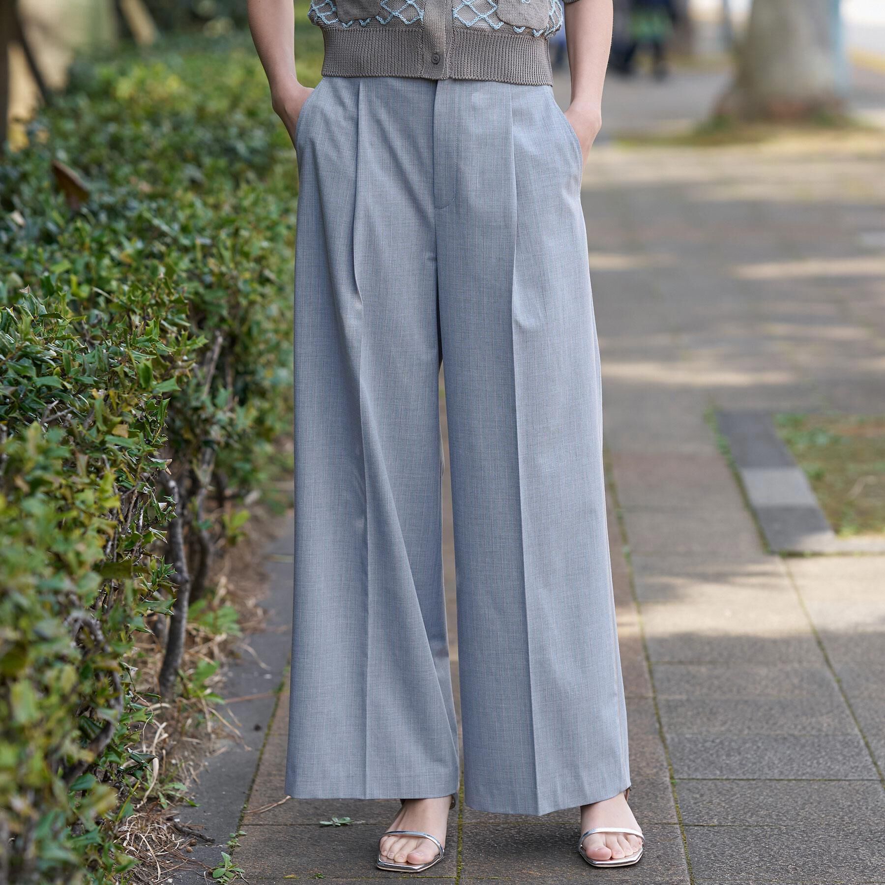 DRESSTERIOR「【セットアップ可/ウォッシャブル】ストライプ2WAYストレッチ サイドラインパンツ」|その他|
