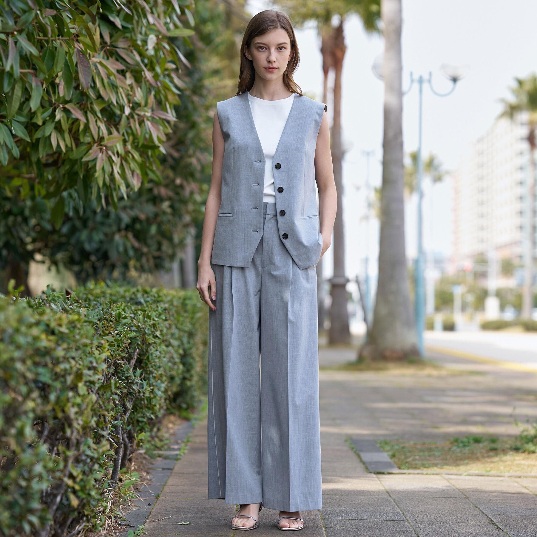 DRESSTERIOR「【セットアップ可/ウォッシャブル】ストライプ2WAYストレッチ サイドラインパンツ」|その他|