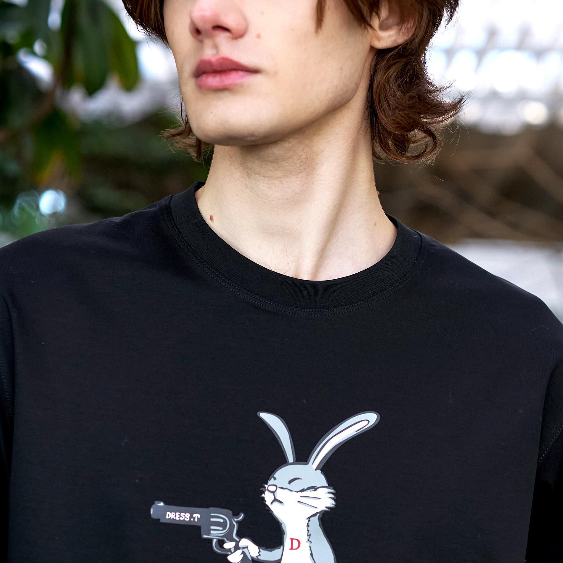 DRESSTERIOR「【接触冷感／抗菌防臭／消臭】ICE CLEAR COTTON ガンラビットTシャツ」|Tシャツ・カットソー|