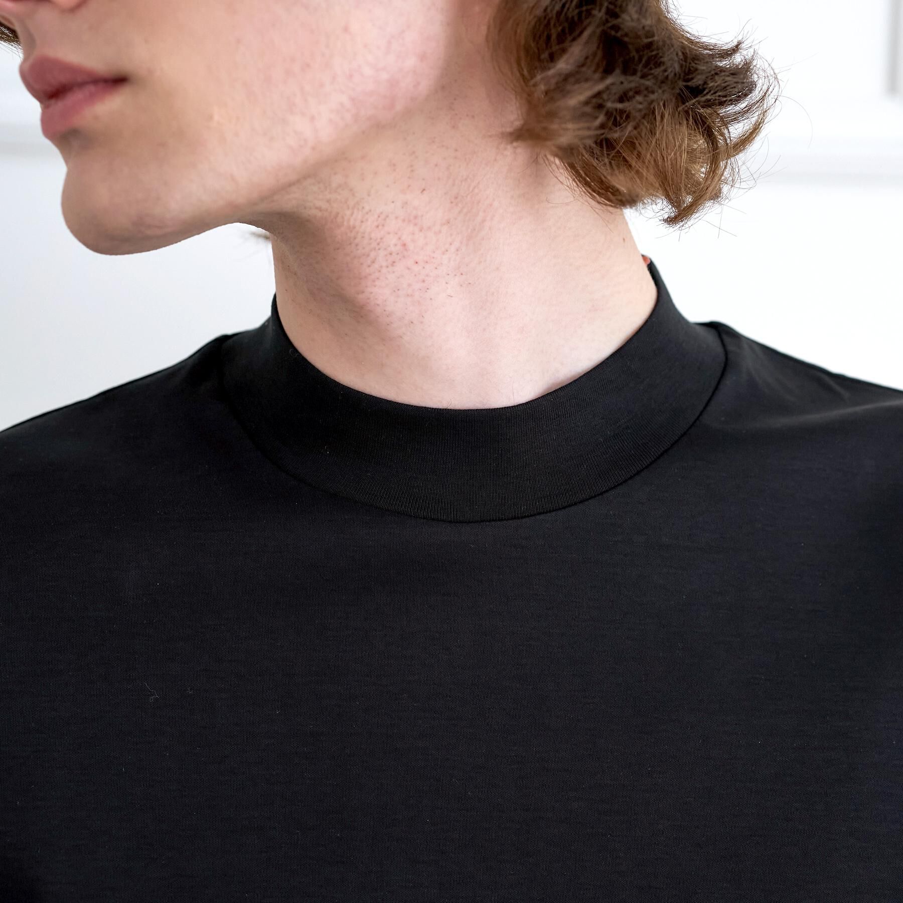 DRESSTERIOR「【接触冷感／抗菌防臭／消臭】ICE CLEAR COTTON モックネックTシャツ」|Tシャツ・カットソー|