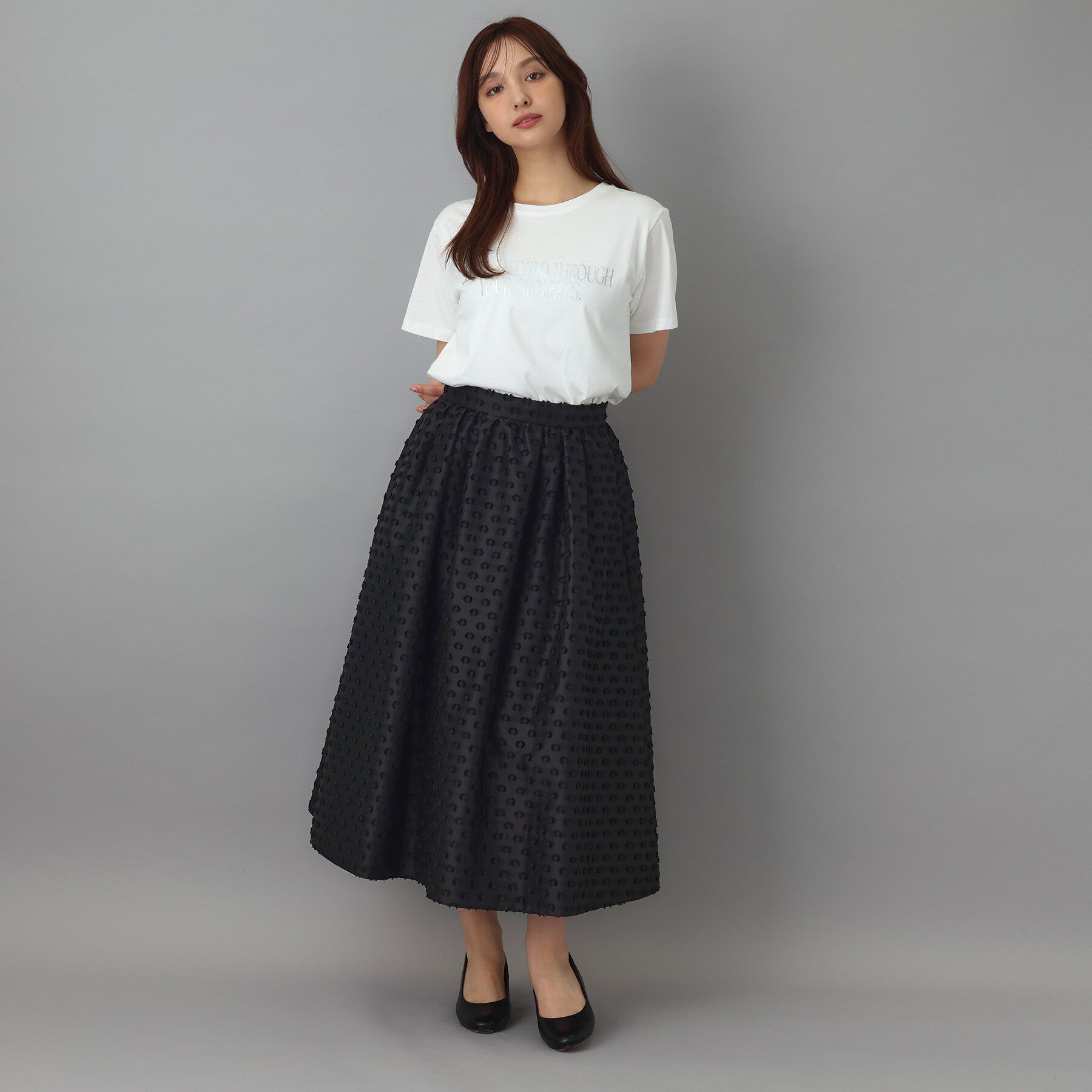 DRESSTERIOR「カットジャガードボリュームスカート」|スカート|