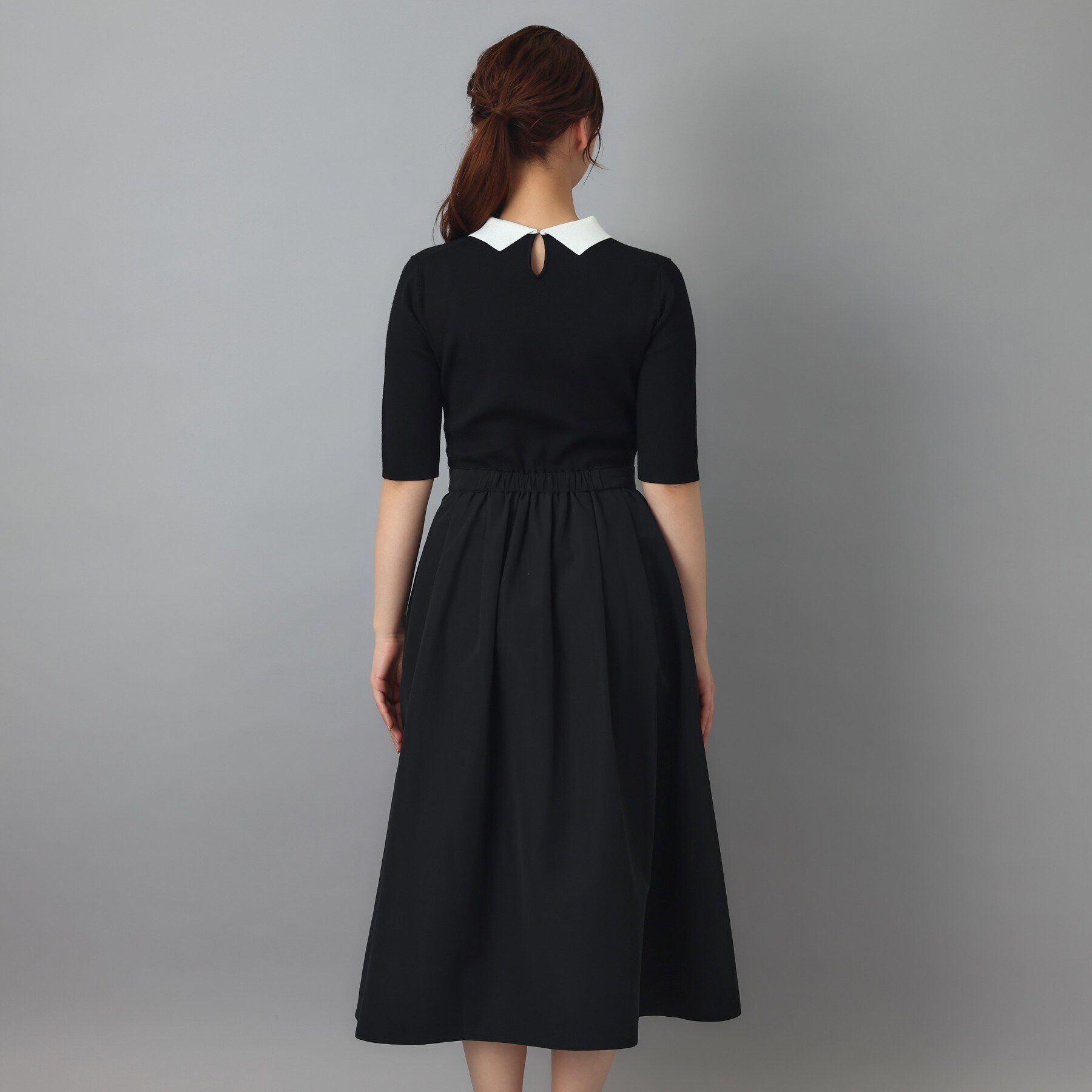 DRESSTERIOR「バイカラーニットコンビワンピース」|ワンピース|