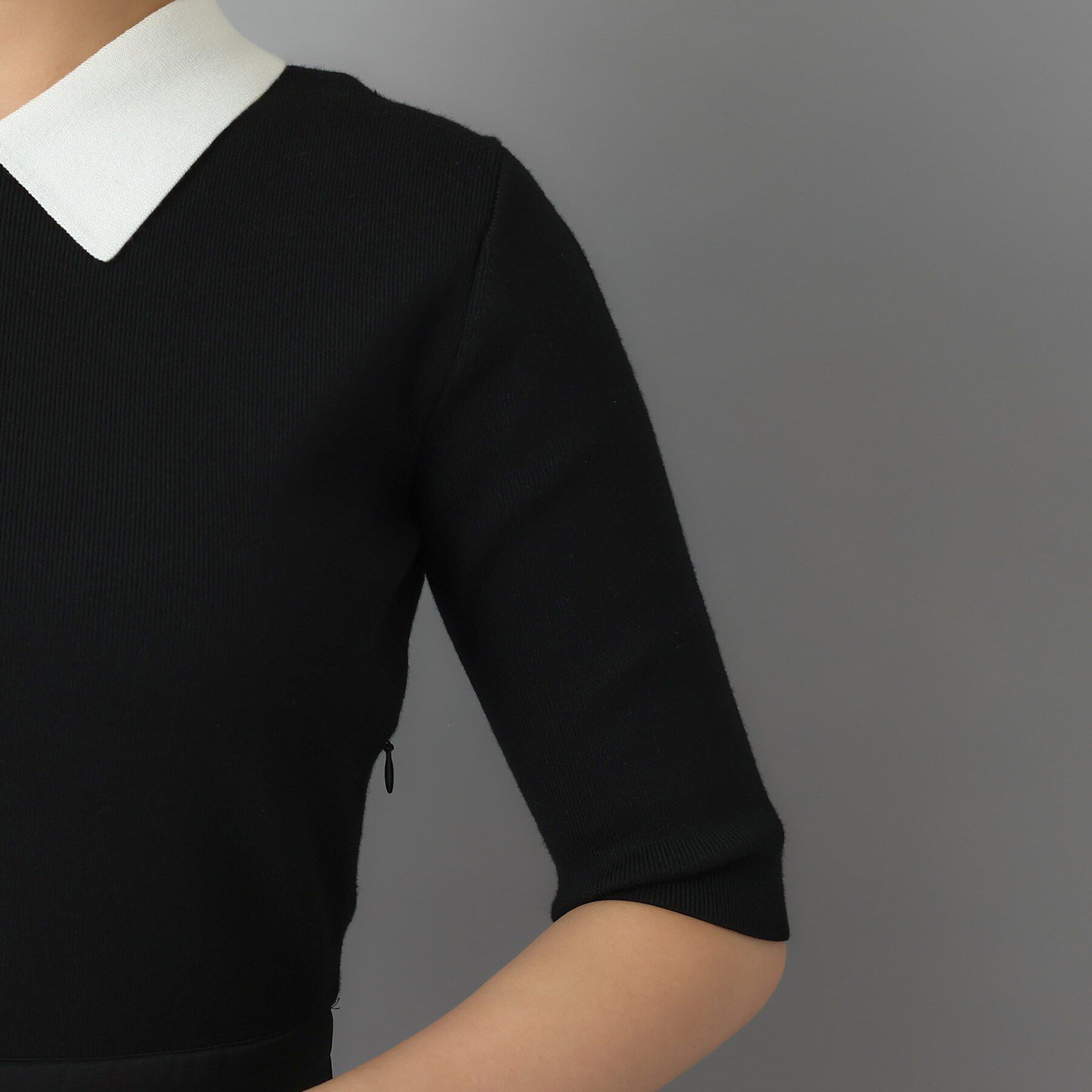 DRESSTERIOR「バイカラーニットコンビワンピース」|ワンピース|