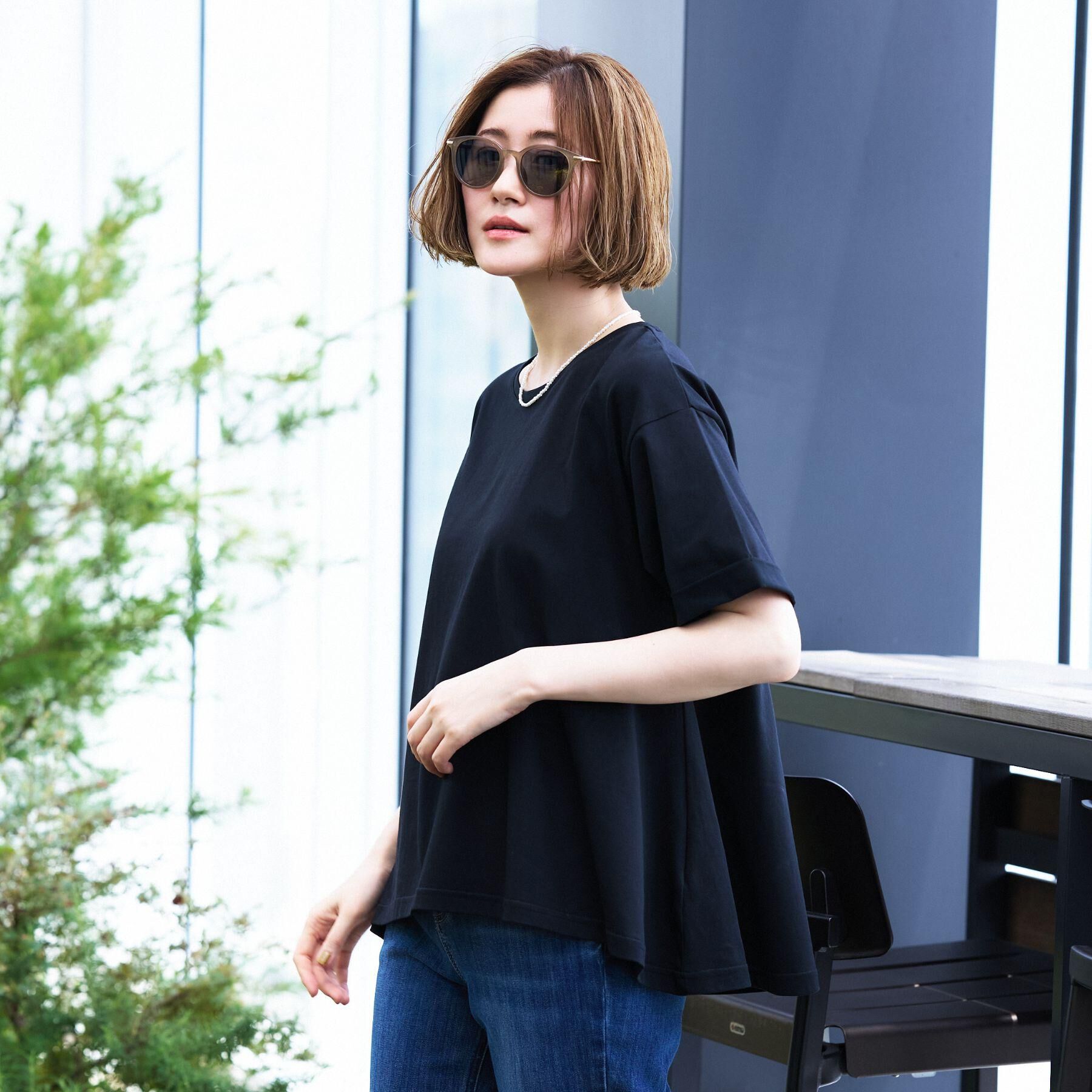 grove「【遮熱／吸水速乾／接触冷感／UVカット】フレアシルエットTシャツ」|Tシャツ・カットソー|