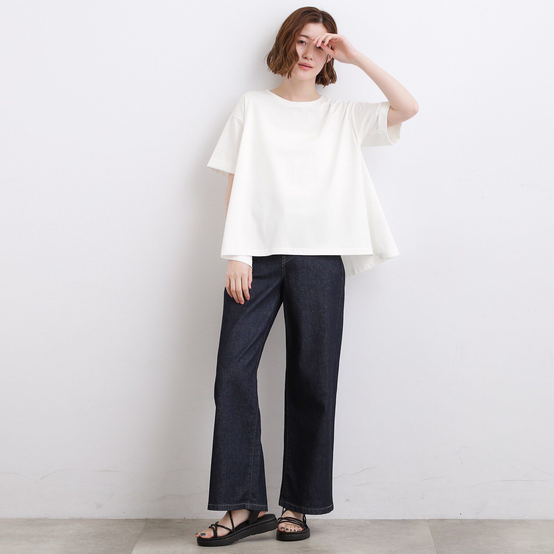 grove「【遮熱／吸水速乾／接触冷感／UVカット】フレアシルエットTシャツ」|Tシャツ・カットソー|
