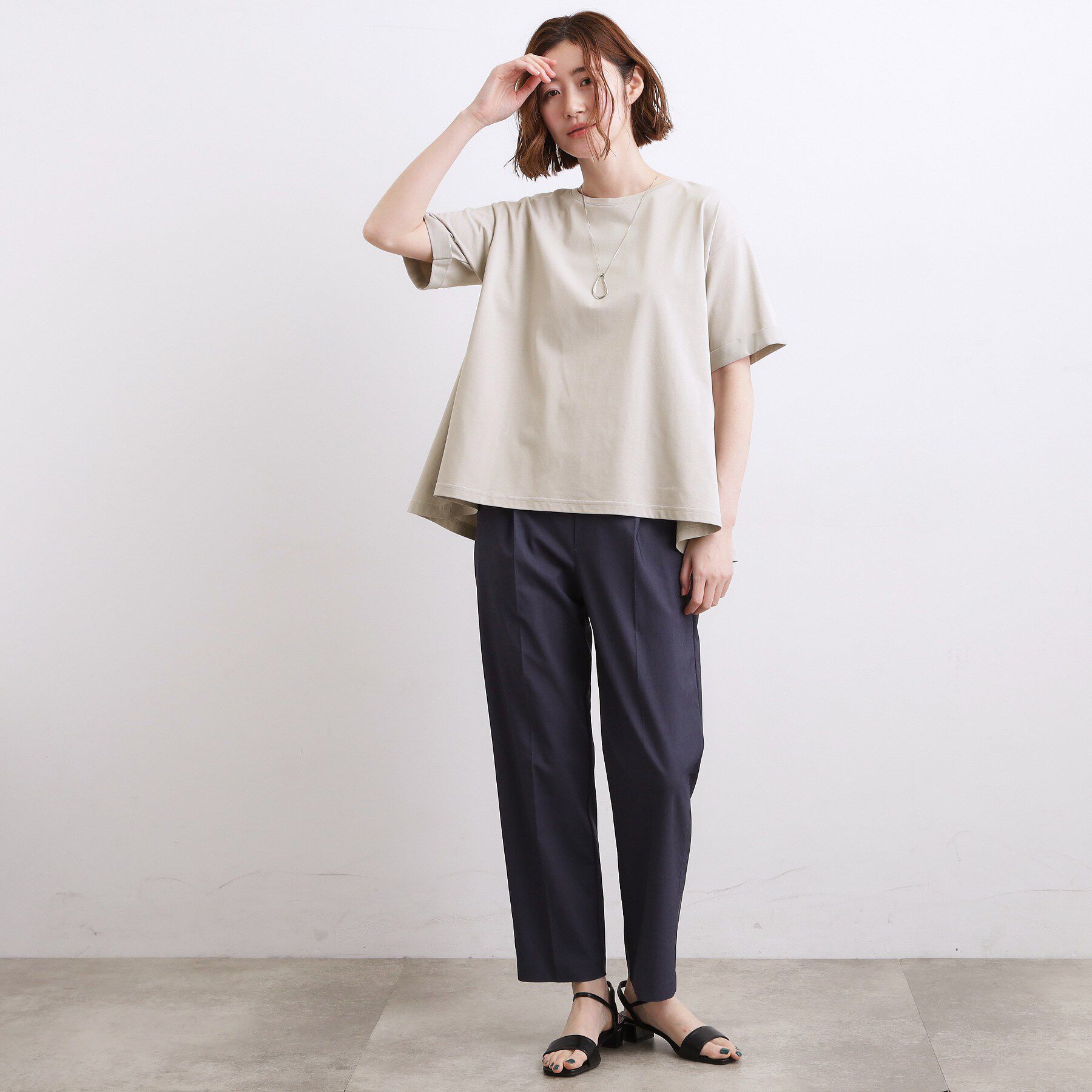 grove「【遮熱／吸水速乾／接触冷感／UVカット】フレアシルエットTシャツ」|Tシャツ・カットソー|