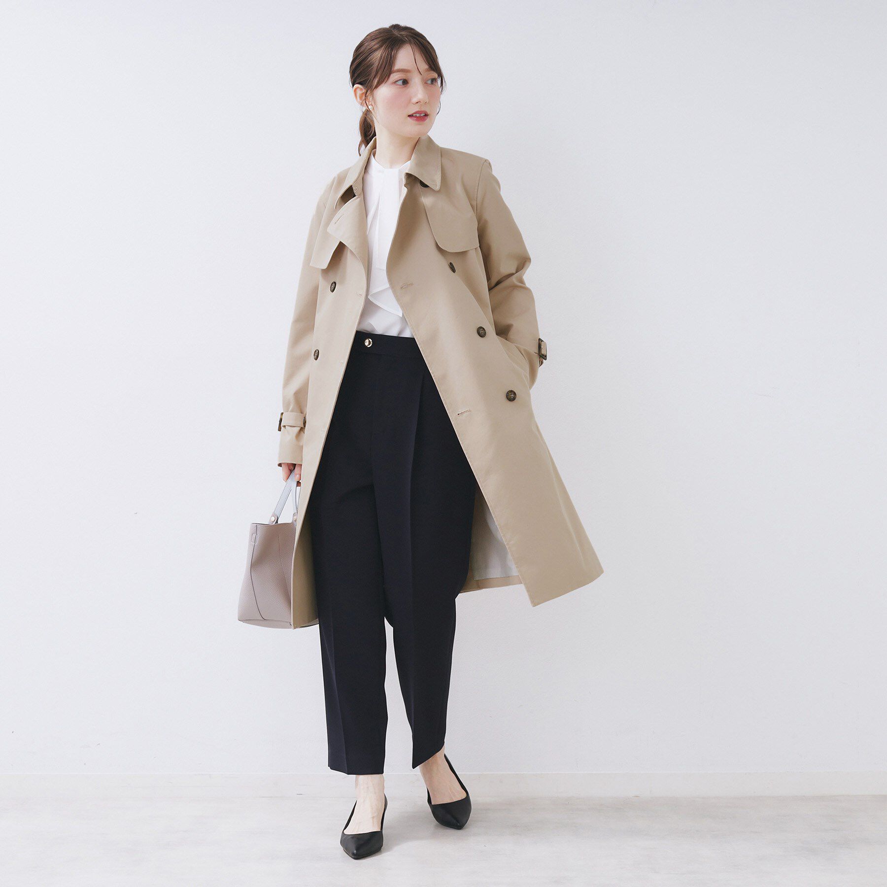 index「撥水トレンチコート【洗濯機OK／花粉対応】《XS～3L》」|トレンチコート|