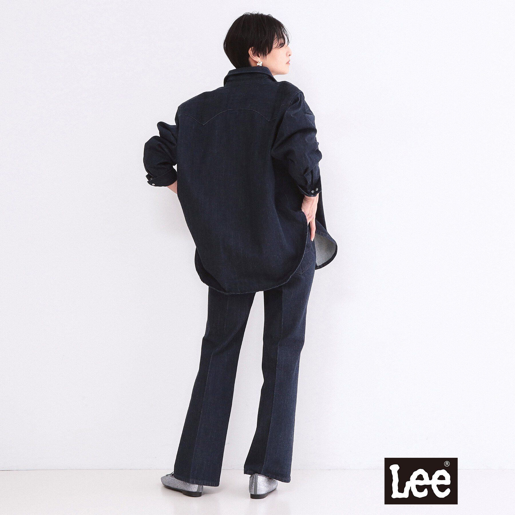 OPAQUE.CLIP「【Lee別注】フレアデニムパンツ【洗濯機OK】」|デニム|