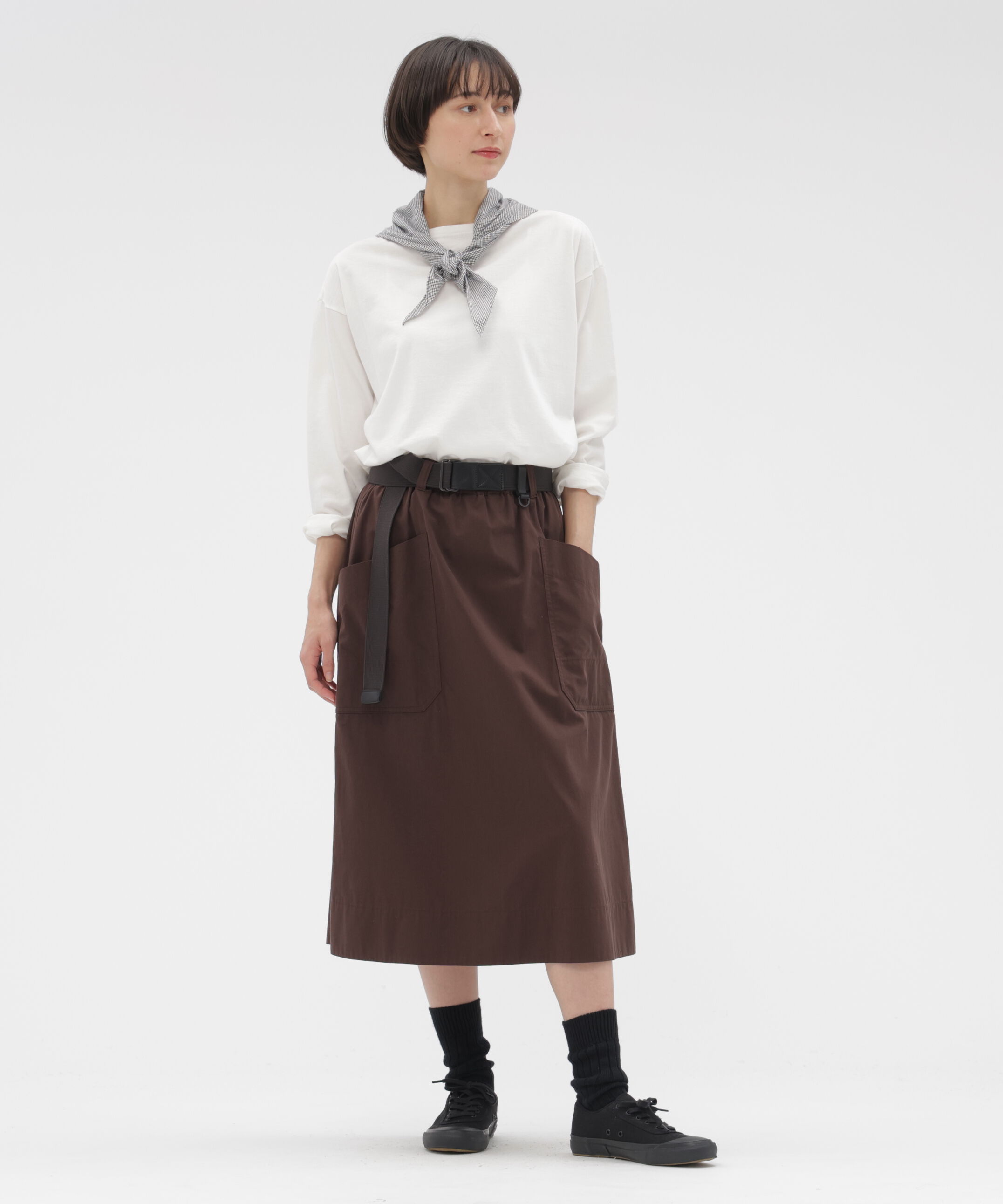 MHL.「COTTON CUPRA PLAINWEAVE SKIRT」|スカート|
