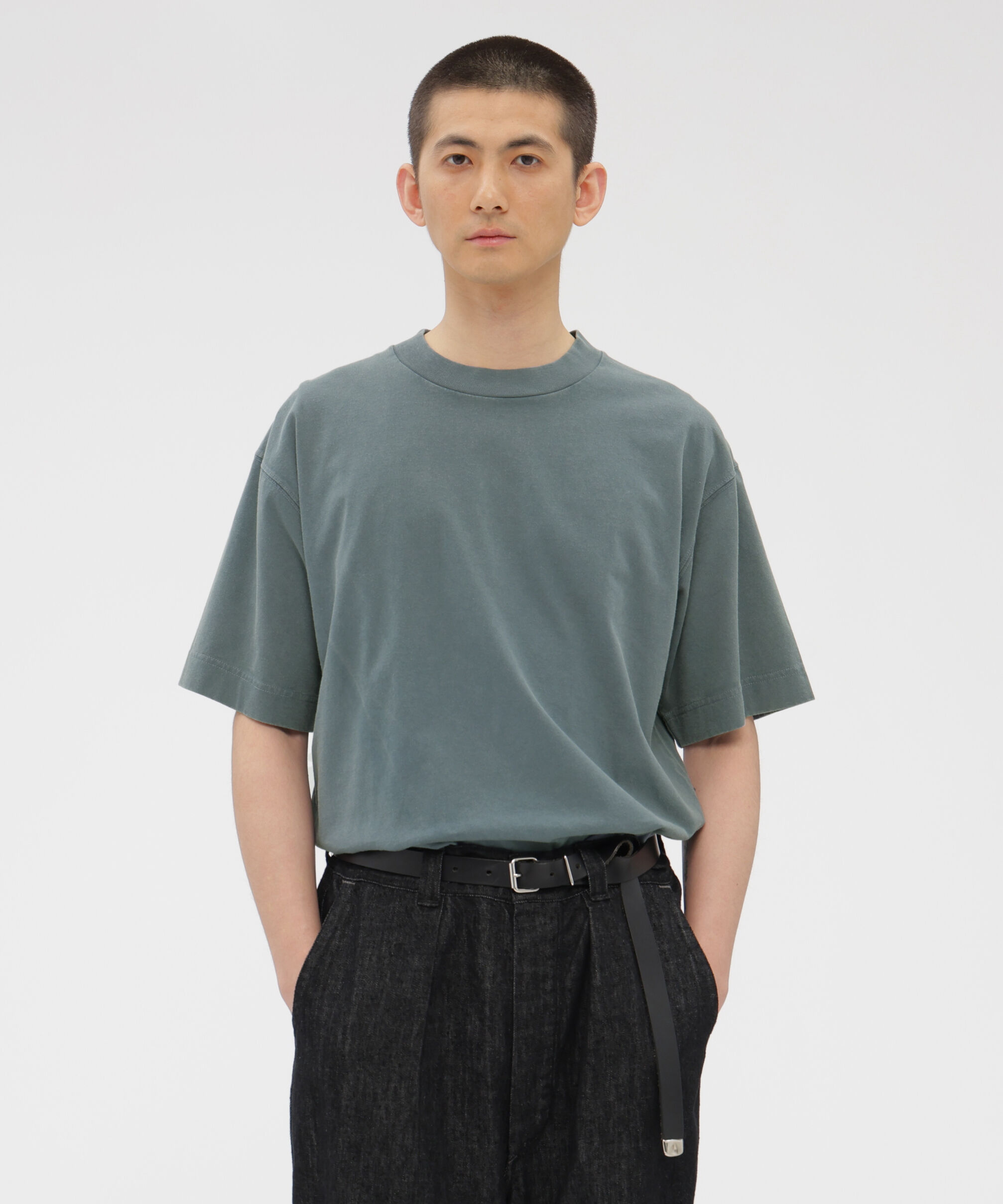 MHL.「FADED ROUGH COTTON JERSEY TOP」|Tシャツ・カットソー|MID GREY2